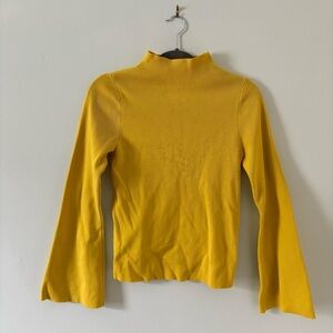 Anthropologie Mustard Mock Neck Sweater size medium